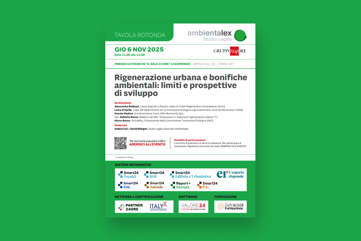 Rigenerazione urbana e bonifiche ambientali